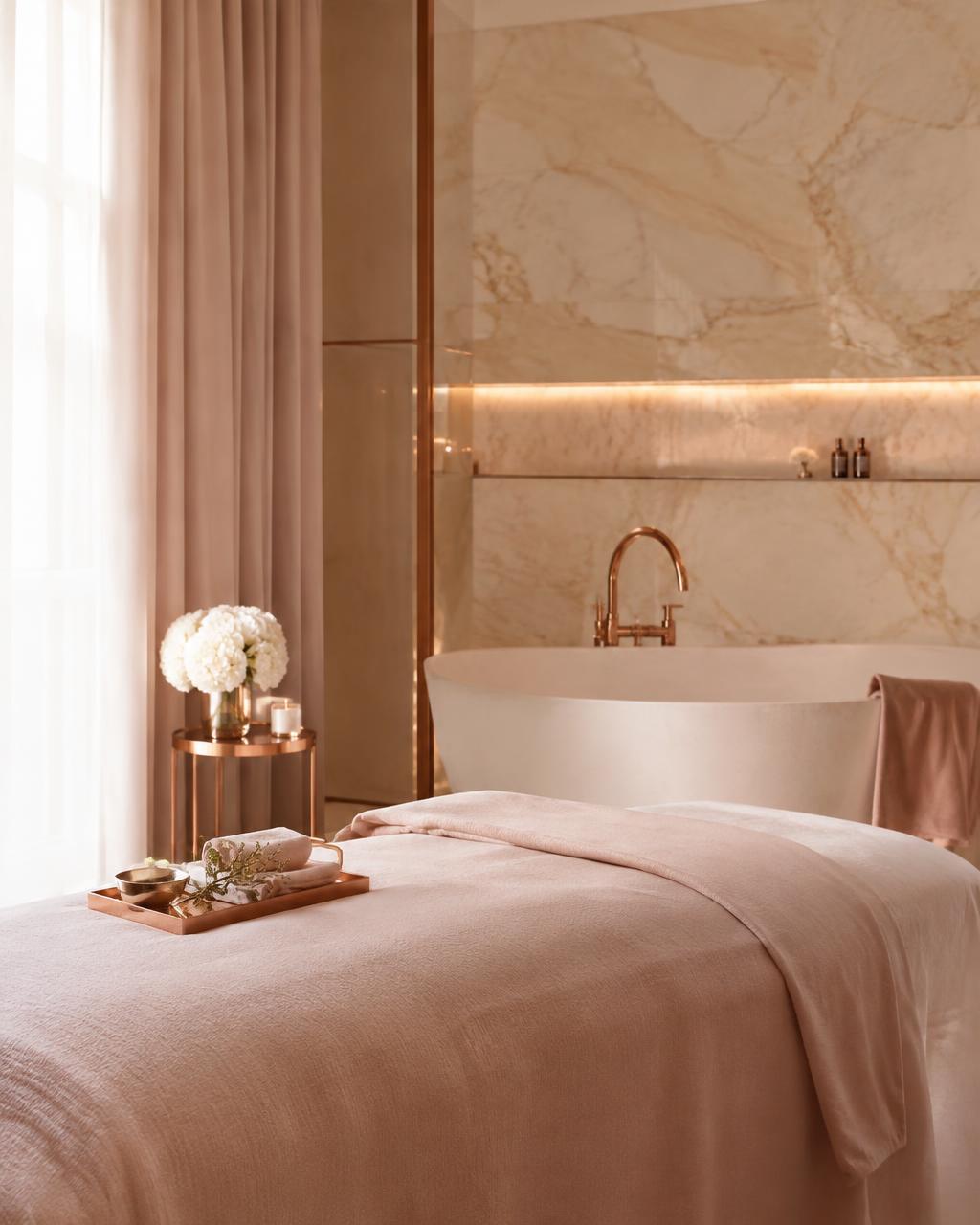 Illustrative wellness interior, not a partner venue